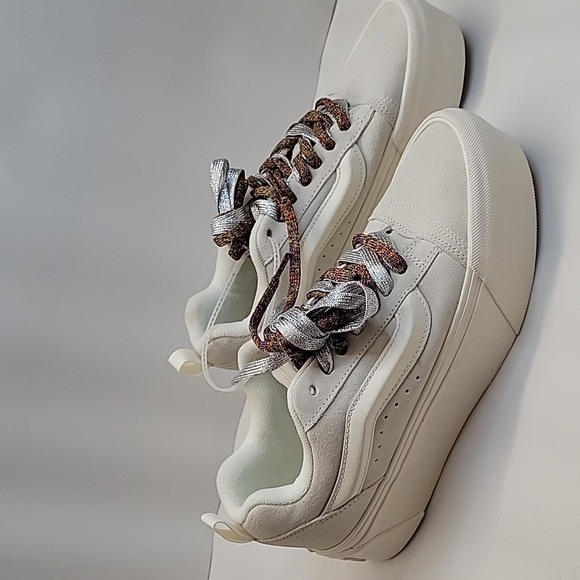 NWOB Vans Knu Stack White Casual LifeStyle Platform Shoes US W 9 M 7.5 Unisex - Picture 8 of 16